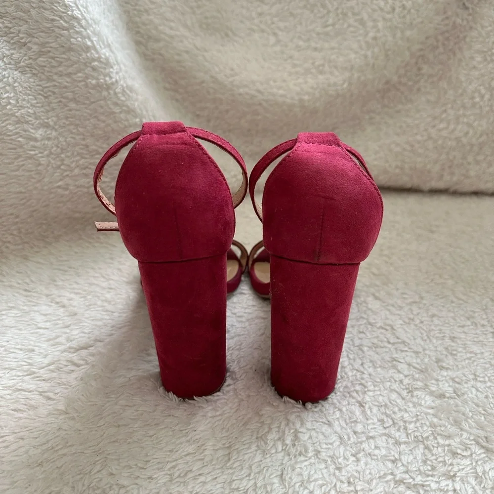 Magenta Block Heels - Picture 5 of 5